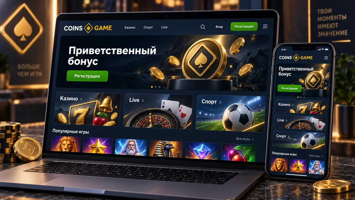 Главная страница казино Coins Game