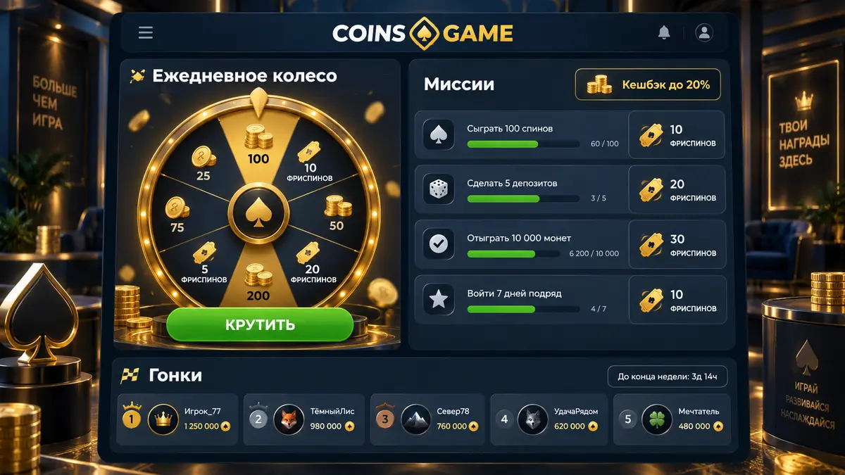 Ежедневное колесо и миссии в кабинете игрока
