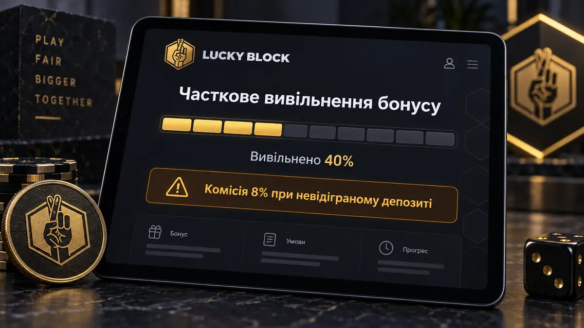 Умови часткового вивільнення бонусу в правилах