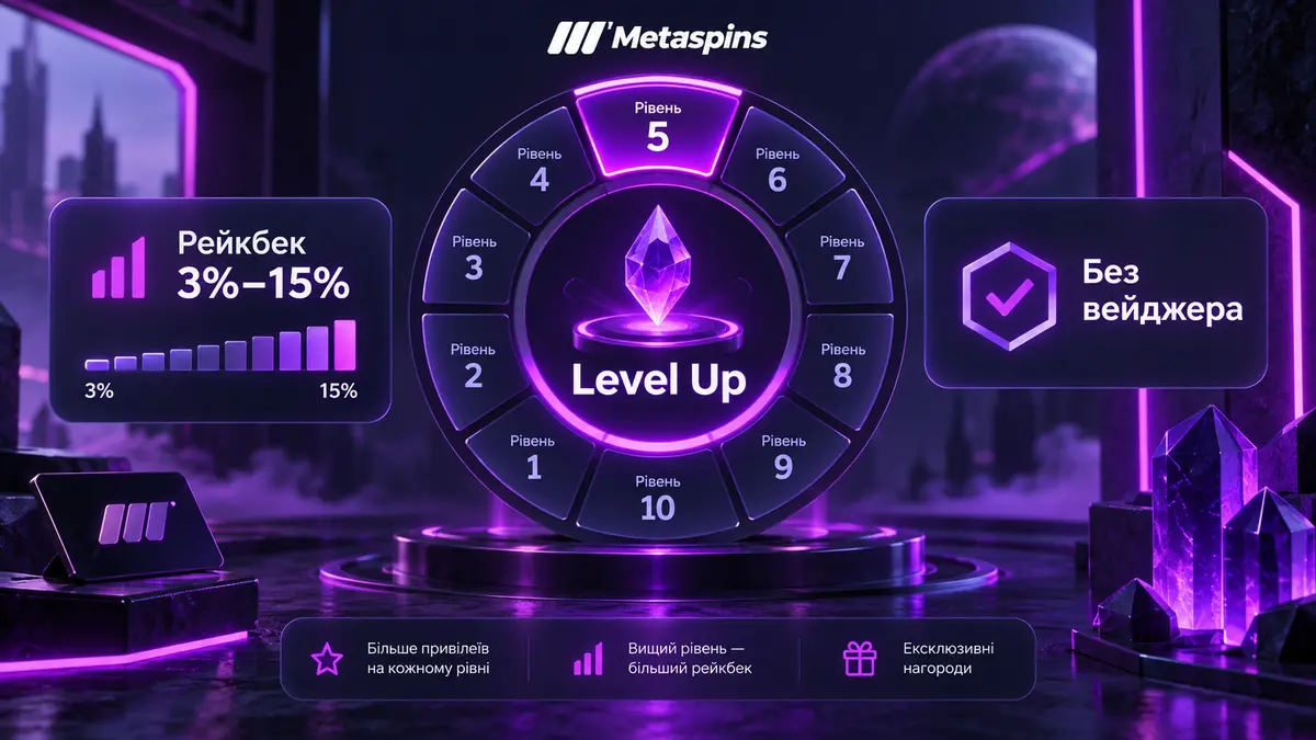 Рівні системи Level Up і ставка рейкбеку