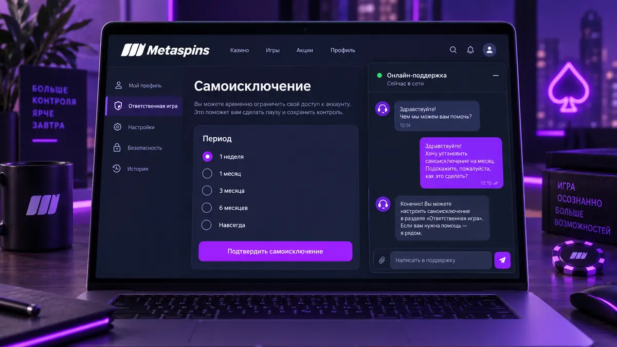 Раздел самоограничения и обращения в поддержку