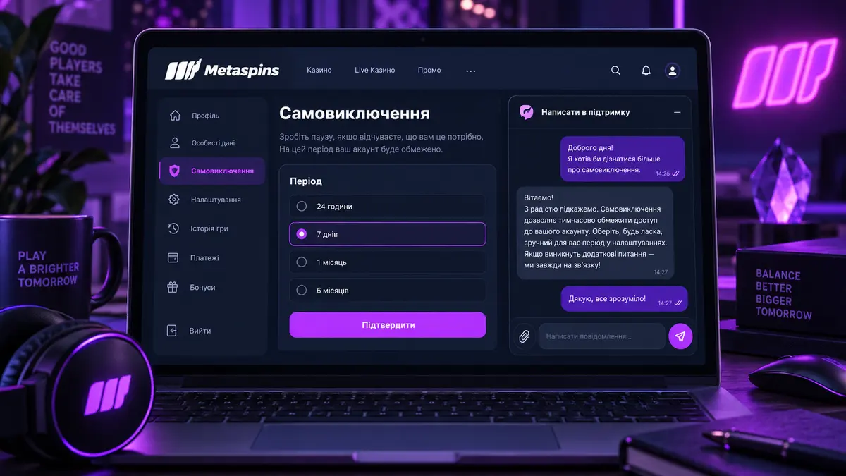Розділ самообмеження та звернення в підтримку