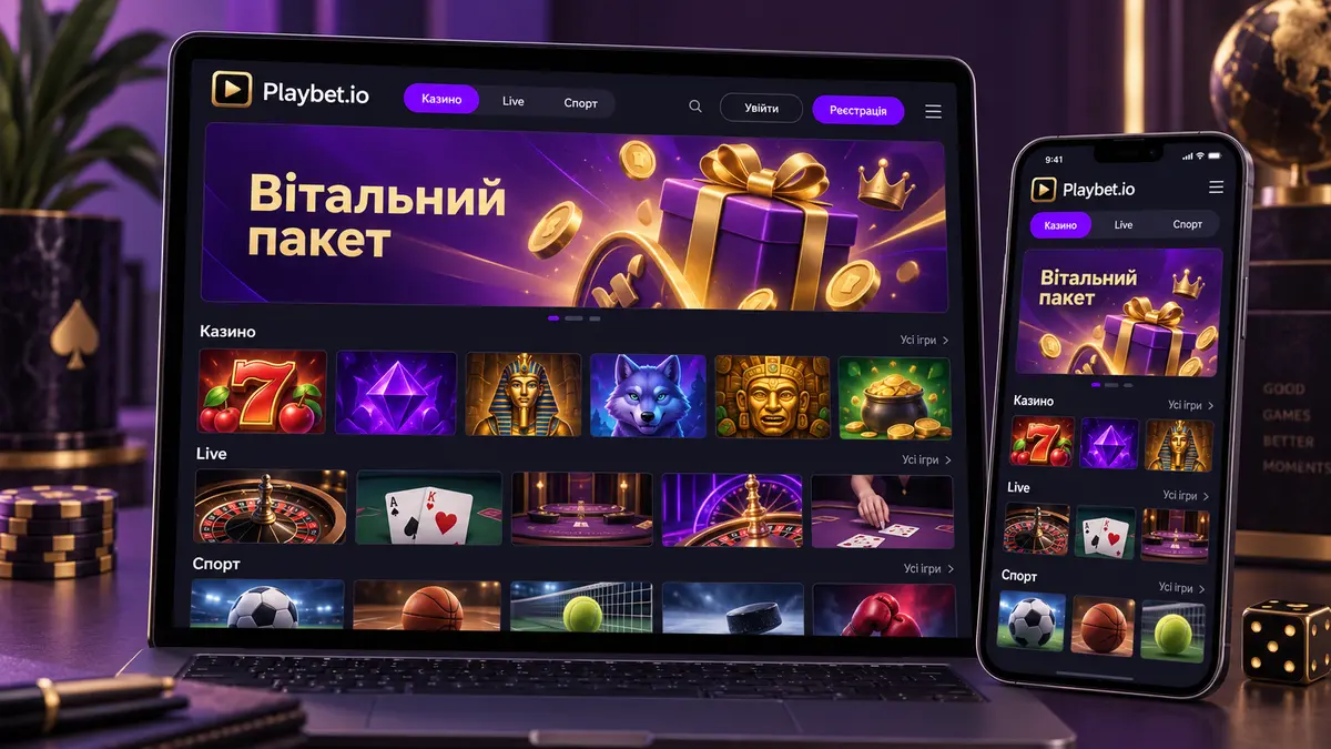 Головна сторінка крипто казино Playbet.io